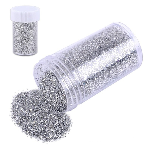 Lọ kim tuyến thổi 20gam -MÀU BẠC (KHÔNG ĂN ĐƯỢC).