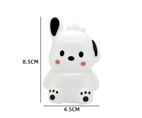 Tượng chó Pacha trắng đen nhựa cứng (không có đèn).