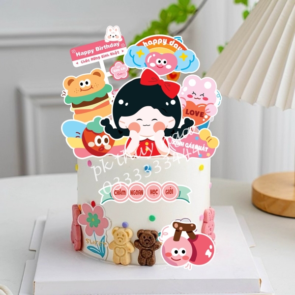 Combo 2 set giấy - bé GÁI kute + Hamburge +xinh gái nhất.