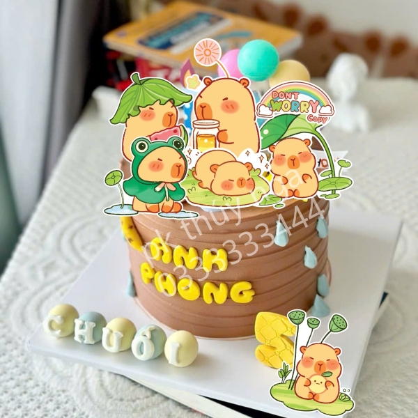Combo 2 set giấy- capybara  đội lá sen9865.