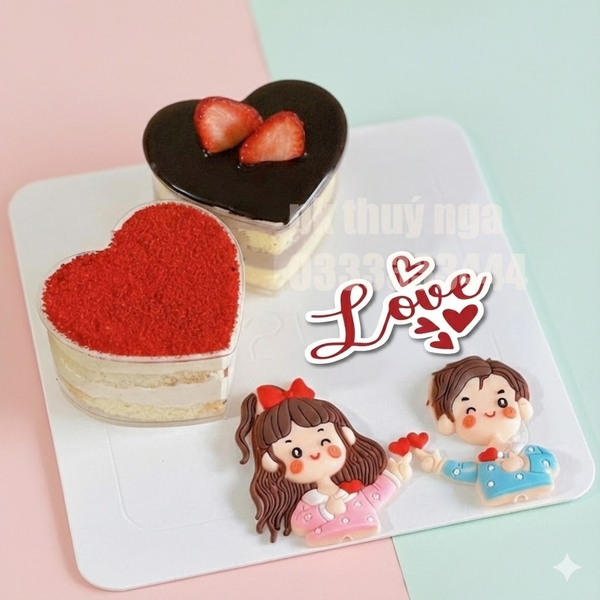Set 50 chữ giấy -  love, love you mix mẫu (mẫu 2) kt khoảng 12-14cm.