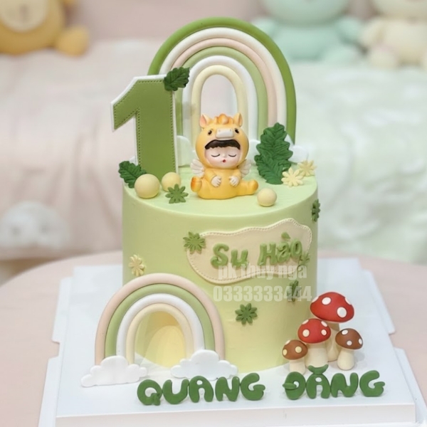 Tượng sứ -bé NGỰA vàng (dạng chân, tay ôm bụng).