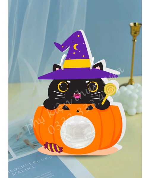Set 5 hộp cầu-HALLOWEEN (mẫu bí ngô).