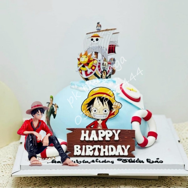 Tượng nhựa đặc  Luffy trong hoạt hình One Piece (mẫu lớn áo đỏ).