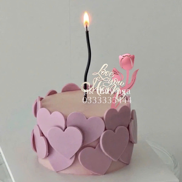 Mica LOVE YOU MOM và Bông hoa (2  lớp).