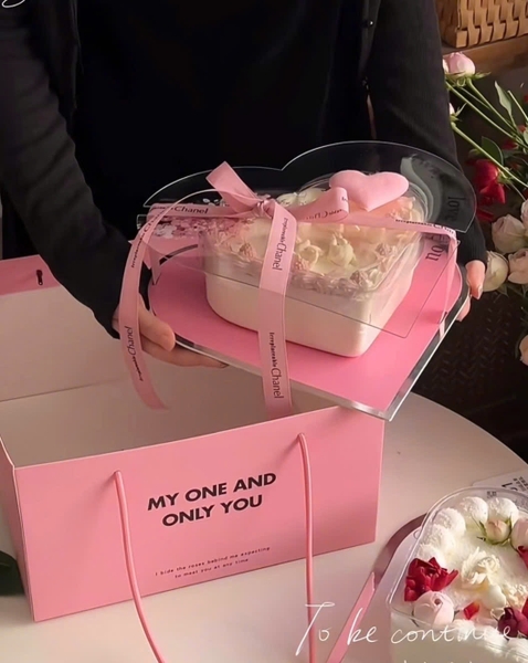 5 set hộp tim 20-10 (1 set gồm khuôn trái tim bên trong kt 18x15x7cm, nắp trái tim và đế) - MÀU HỒNG.