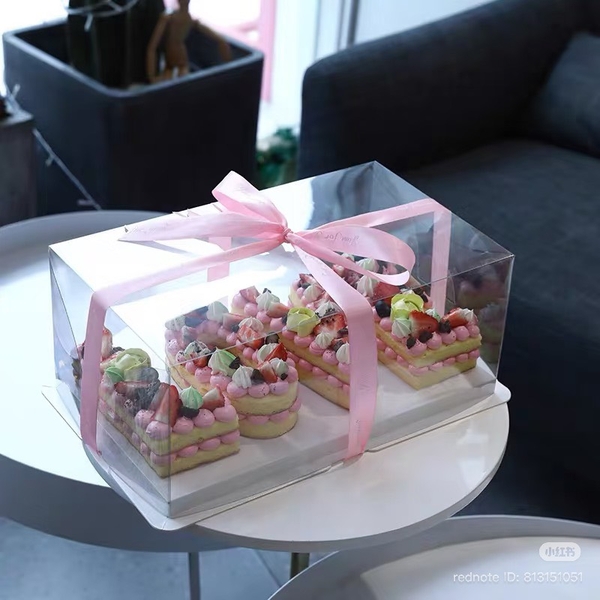 Hộp mica 3 CT chữ nhật 1 tầng (30x40x18cm).