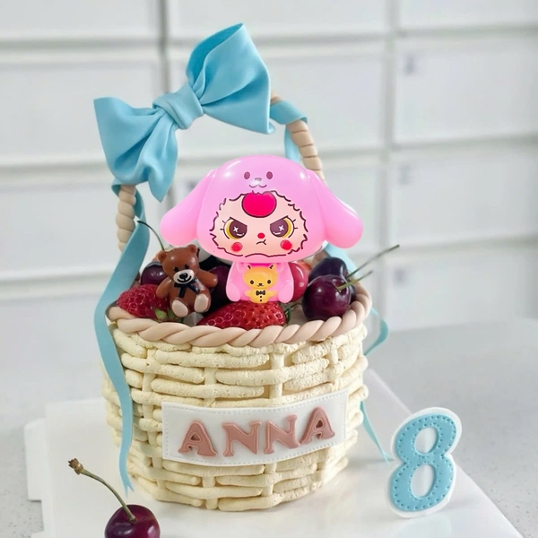 Tượng nhựa cứng - Baby three tai dài (HỒNG).