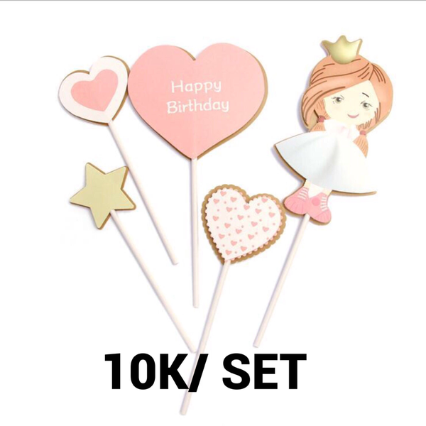 CAM- Set cắm Công chúa - trái tim -xả kho
