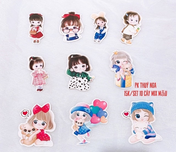 CAM-Set 10 bé gái kute mix mẫu.