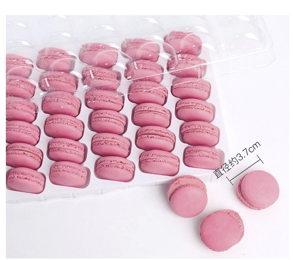 Bánh Maccaron TRÒN hộp 42 cặp-HỒNG (Trung Quốc).
