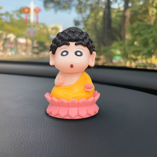 Tượng phật  nhựa-áo vàng.