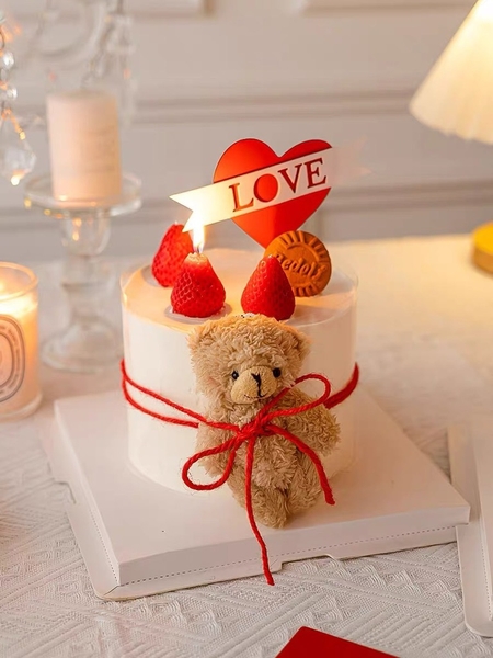 Gấu bông size 12cm (không gồm khăn và mũ) -MÀU NÂU.