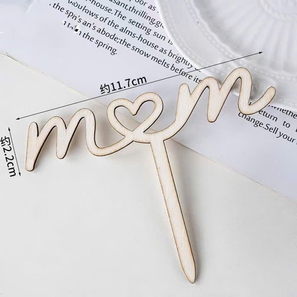 Set 10 chữ MOM gỗ (kt 2.2cm x 11.7cm, dày 2.5mm).