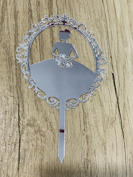 Mica cô dâu màu bạc B01