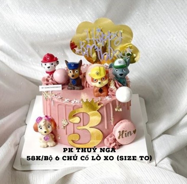 TUONG-Bộ 6 chó cứu hộ cổ lò xo size to.
