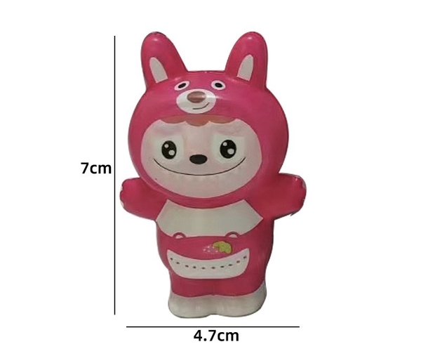 Tượng LABUBU nhựa cứng kt 7cm-HỒNG ĐẬM 5088.