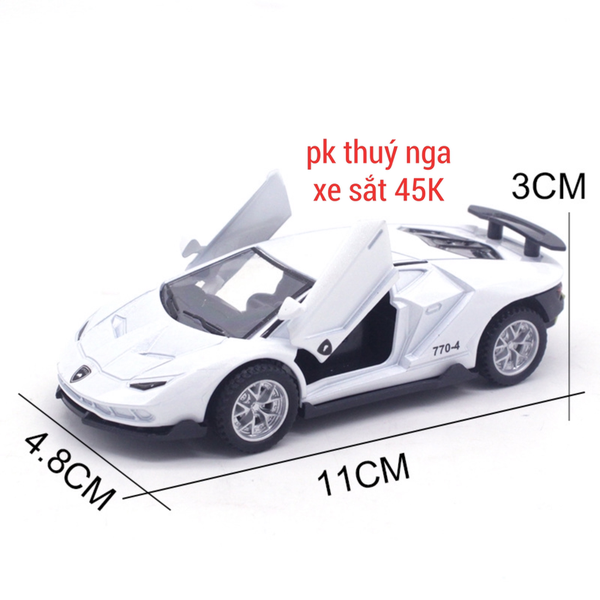 OTO-Xe Lamboghini sắt- trắng