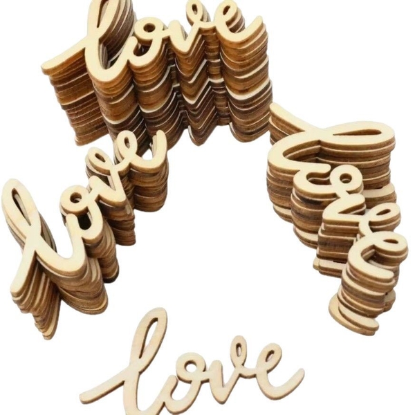 Set 50 chữ LOVE gỗ (kt 3mm x5.5mm)9818.
