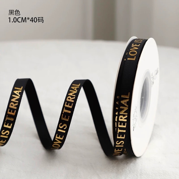 Ruybang LOVE IS ETERNAL nhỏ (1cm x 35m)-ĐEN.