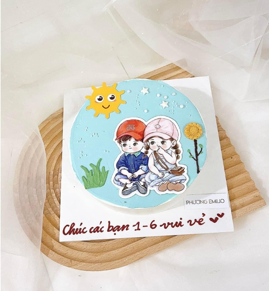 Set 12 thẻ giấy đôi em bé mix mẫu.