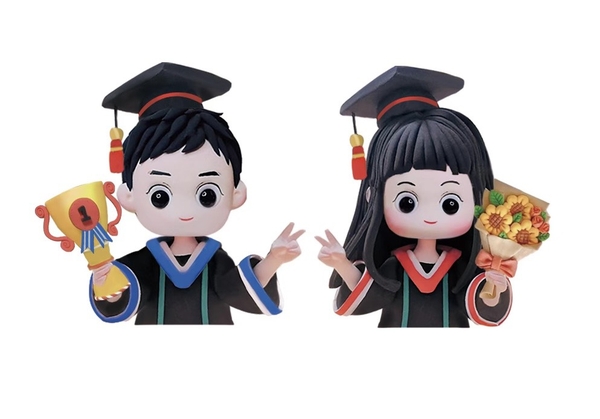 Tượng bé TRAI cử nhân (nhựa dẻo loại dày).