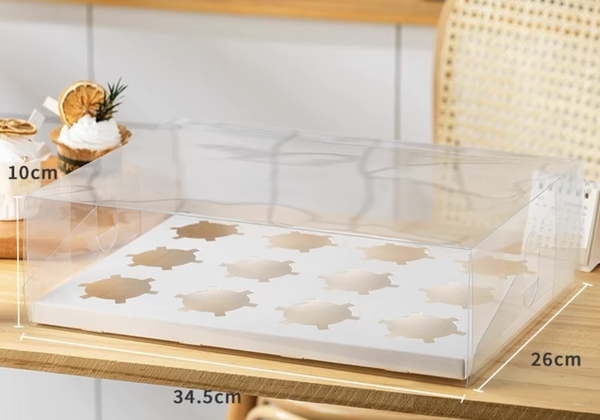 set 10 Hộp cupcake trong 12 lỗ (35x26x10 cm).