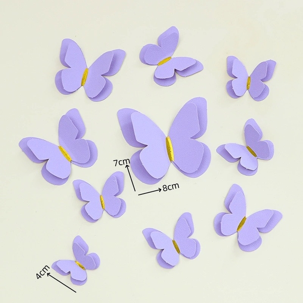 Set 10 bướm giấy 2 lớp -TÍM.