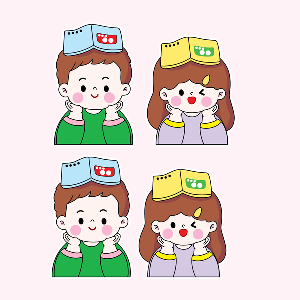 Combo 12 thẻ giấy em bé đội quyển sách  (mix mẫu bé trai và bé gái).