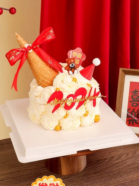 Hộp 15 mũ mini gắn bông (gắn sẵn) -Happy new year.