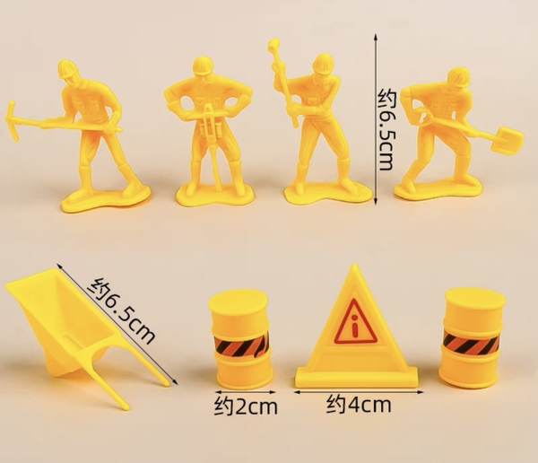 Set biển báo nhựa 8 chi tiết có người.