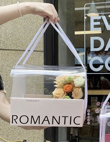 Set 10 hộp mica 2 ngăn ROMANTIC (vỏ hộp cán bóng mờ)-KEM.