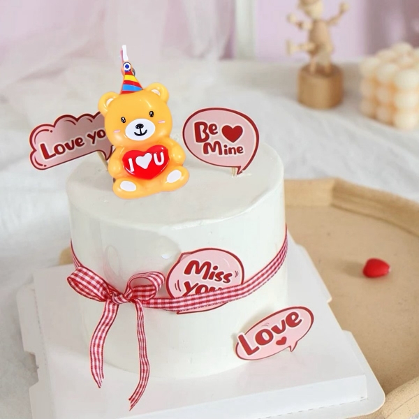 Nến gấu (i LOVE YOU)-VÀNG.