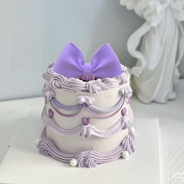 Nơ đất nặn Chiều dài 12,5cm cao 7cm-MÀU TÍM.