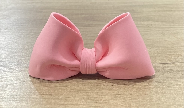Nơ đất nặn Chiều dài 12,5cm cao 7cm-MÀU HỒNG.