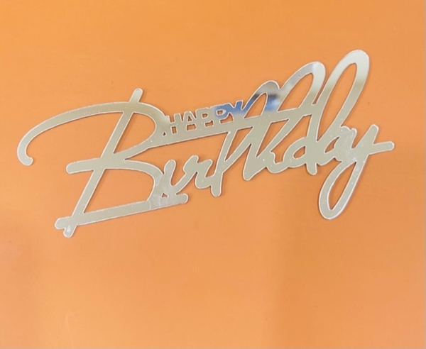 Set 10 mica HPBD mẫu mới M5  (chữ B siêu to và chữ HAPPY in hoa nhỏ)-BẠC.