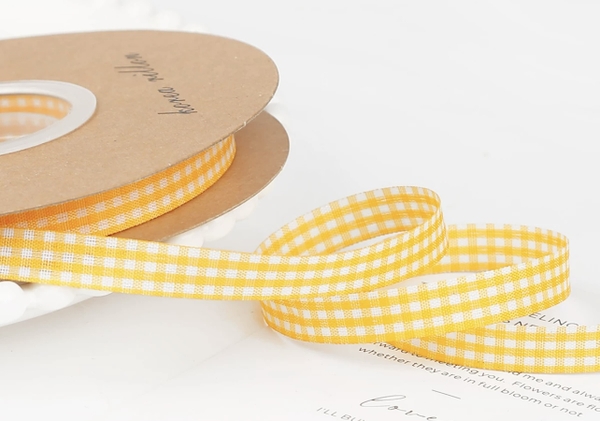 Ruybang caro mẫu mới (1cm x 45m). - VÀNG ĐẬM.