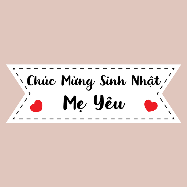Set 60 bảng giấy-HPBD Mẹ yêu (bao gồm que cắm).