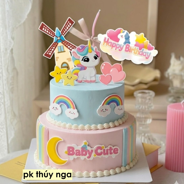 Combo 5 set giấy - Ngựa 1 sừng và cối xay gió.