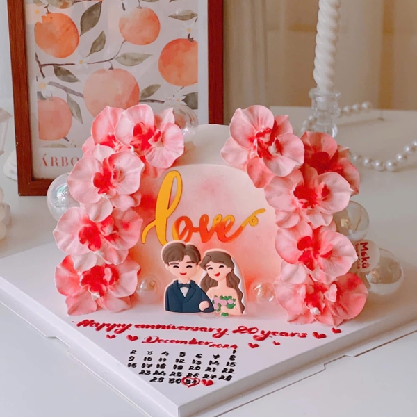 TUONG-Cô dâu chú rể hoa hồng (nhựa dẻo). T03  T77