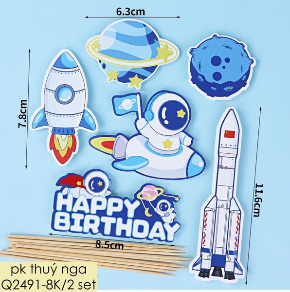 Combo 2 set giấy PHI HÀNH GIA XANH và tên lửa dài.