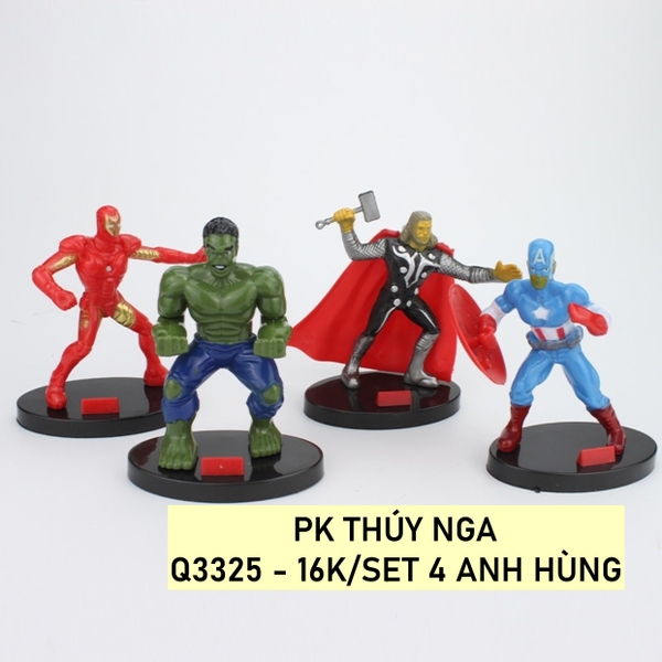 SIEUNHAN-Bộ siêu nhân avenger 4 món - NHẸ -SALE