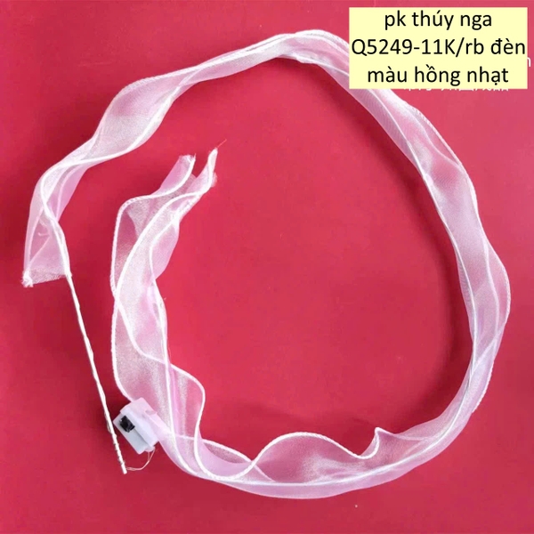Dải ruybang có kèm đèn -HỒNG (KT 5.5cm x 85cm).