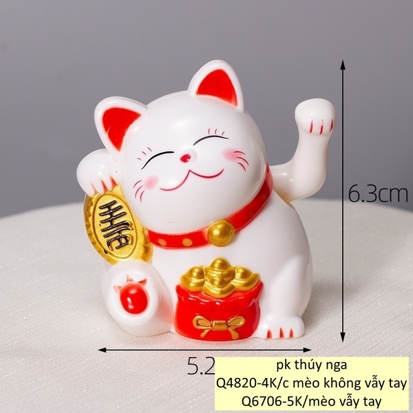Mèo may mắn (NHỰA CỨNG-VẪY TAY).