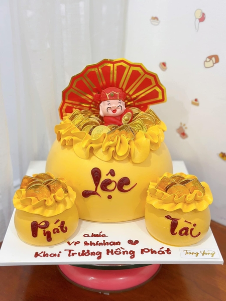 Sét giấy TẾT-3 quạt đỏ HD ép nhũ.