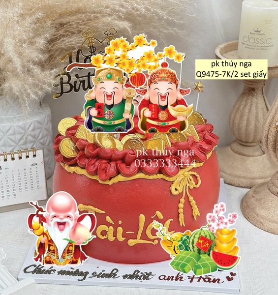 Combo 2 set giấy TẾT- 3 ÔNG PHÚC LỘC THỌ.