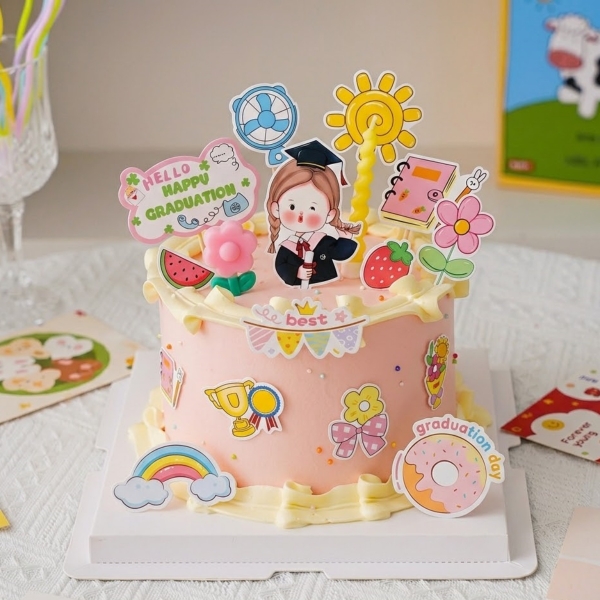 Combo 2 set giấy cử nhân (tốt nghiệp)- mẫu BÉ GÁI cử nhân 9858.