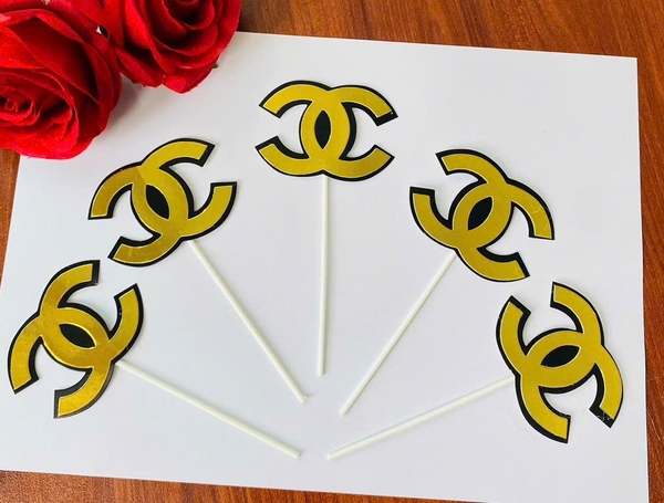 CAM-Set 5 cây chanel màu vàng (giấy thường).