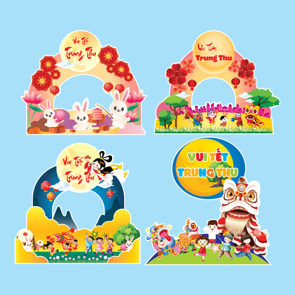 Combo 8  cổng cắm chủ đề trung thu.
