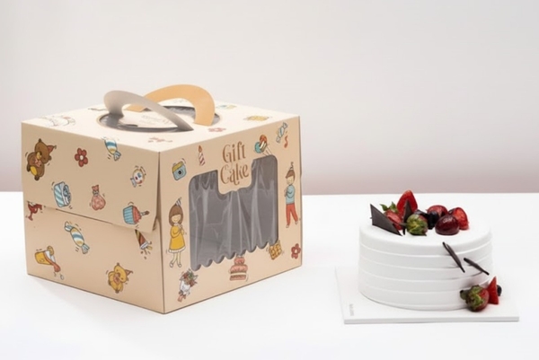 Set 50 hộp giấy cửa sổ - em bé đội mũ sinh nhật16x16x15cm (KÈM ĐẾ).